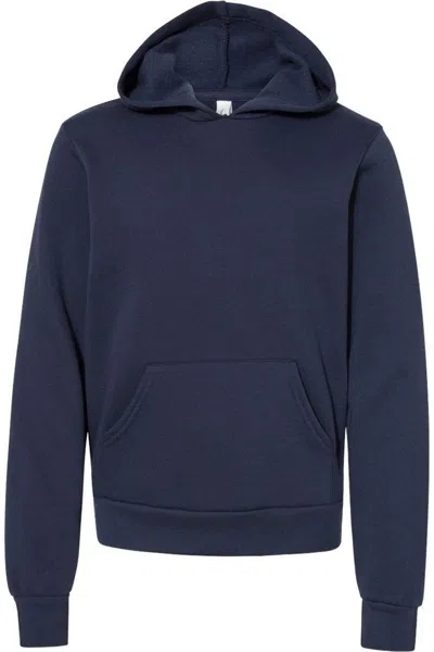 Bella+canvas Kids' Youth Sponge Fleece Hoodie In Blue