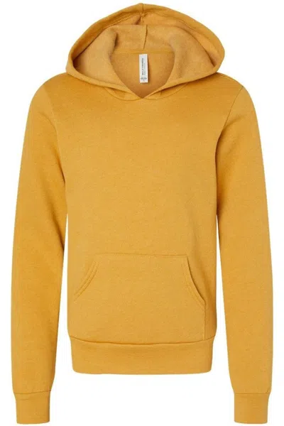 Bella+canvas Kids' Youth Sponge Fleece Hoodie In Gold
