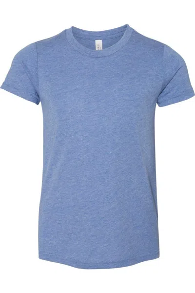Bella+canvas Kids' Youth Triblend Tee In Blue