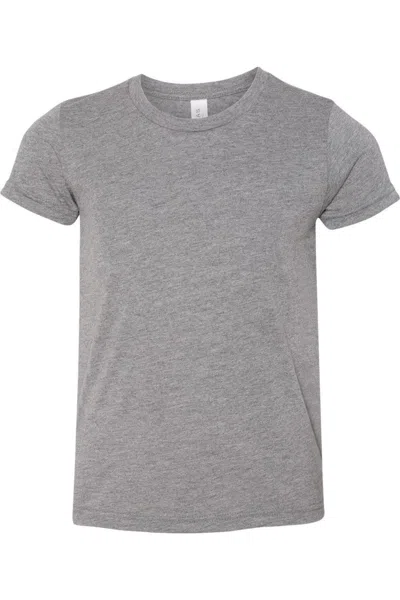 Bella+canvas Kids' Youth Triblend Tee In Gray