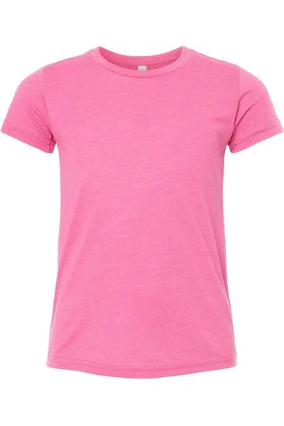 Bella+canvas Kids' Youth Triblend Tee In Pink