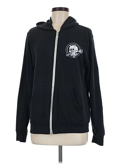 Pre-owned Bella+canvas Zip Up Hoodie In Black