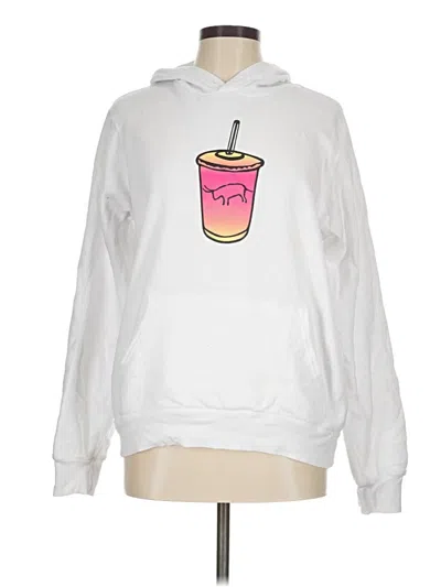 Pre-owned Bella+canvas Zip Up Hoodie In White