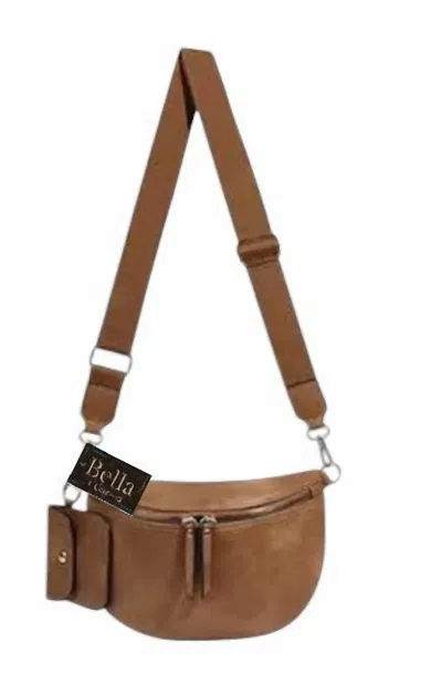 Bella Carina Women's Crossover Body Bag With Detachable Wallet In Brown