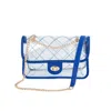 Bella Chic Women's Quilted Clear Pvc Bag In Navy In Blue