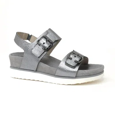 Bella Comforto Women's Cindi Sandal In Pewter In Silver