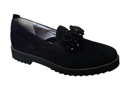 Bella Comforto Women's Isabella Suede Slip On Loafer In Black