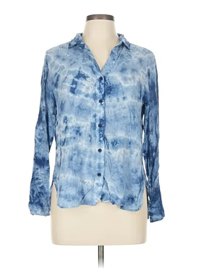 Pre-owned Bella Dahl 3/4 Sleeve Blouse In Blue