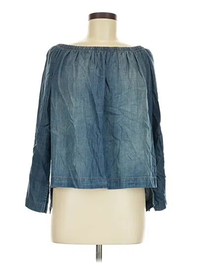 Pre-owned Bella Dahl 3/4 Sleeve Blouse In Blue