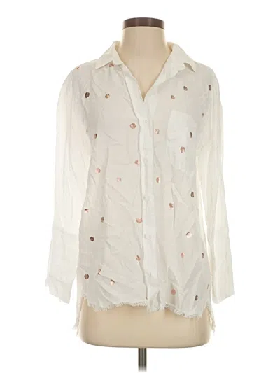 Pre-owned Bella Dahl 3/4 Sleeve Blouse In Ivory