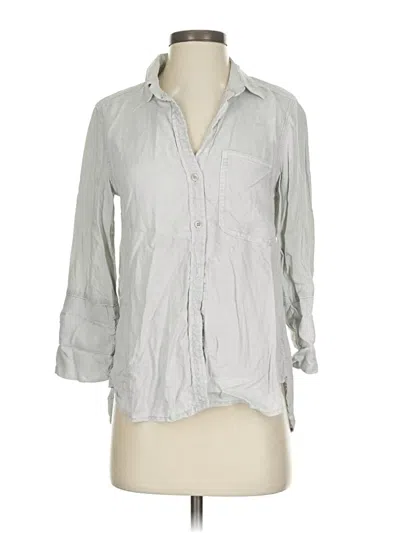 Pre-owned Bella Dahl 3/4 Sleeve Button Down Shirt In Gray
