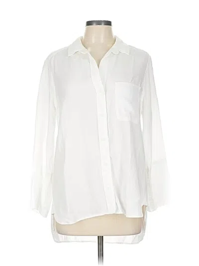 Pre-owned Bella Dahl 3/4 Sleeve Button Down Shirt In White
