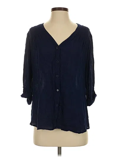 Pre-owned Bella Dahl 3/4 Sleeve T-shirt In Blue