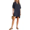 Bella Dahl Roll Sleeve Shirt Dress In Endless Sea