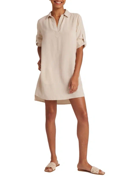 Bella Dahl A-line Shirtdress In Soft Tan