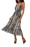 BELLA DAHL BELLA DAHL ABSTRACT STRIPE MIDI DRESS