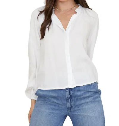 Bella Dahl All Mine Shirred Raglan Shirt In White