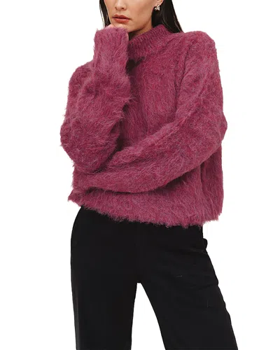Bella Dahl Alpaca Blend Turtleneck Sweater In Burgundy