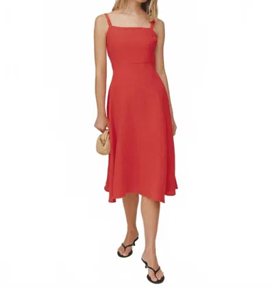 Bella Dahl Apron Midi Dress In Scarlet Sand In Brown