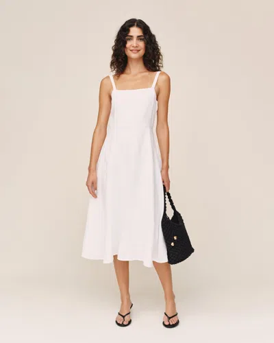 Bella Dahl Apron Midi Dress In White