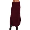 Bella Dahl Side Slit Maxi Skirt In Deep Plum