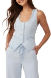 Bella Dahl Back Belt Denim Vest