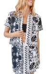 Bella Dahl Bandana Print Button-up Top In Multi