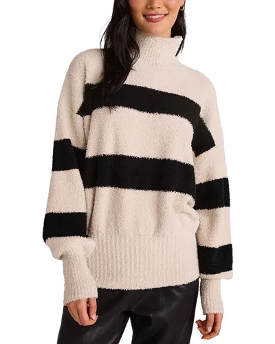 Bella Dahl Banded Turtle Neck Sweater In Neutral