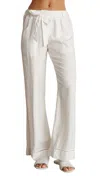Bella Dahl Belted Pocket Wide Leg Pant In White In White