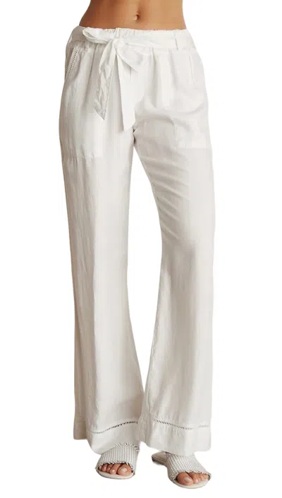 Bella Dahl Belted Pocket Wide Leg Pant In White