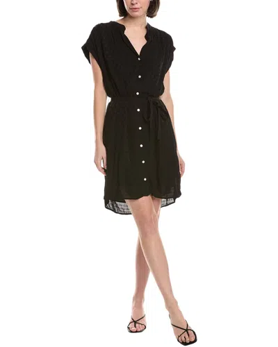 Bella Dahl Belted Shirred Dress In Black