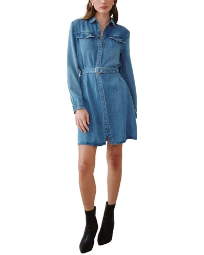 Bella Dahl Belted Shirt Dress In Blue