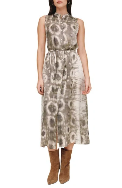 Bella Dahl Sleeveless Belted Midi Dress In Neutral