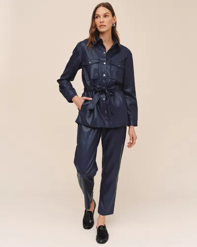 Bella Dahl Belted Utility Jacket In Blue