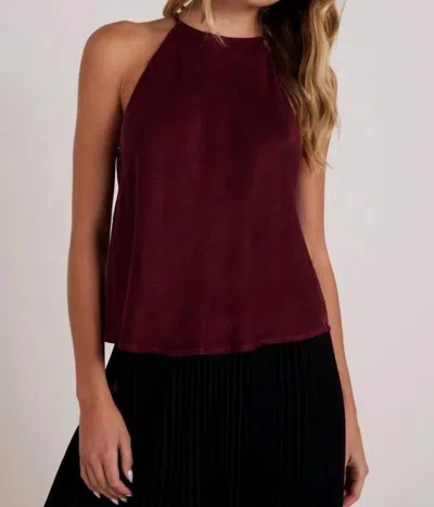 Bella Dahl Bias Halter Top In Deep Plum In Brown