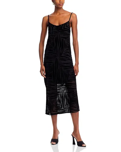 Bella Dahl Bias Layered Slip Dress In Black