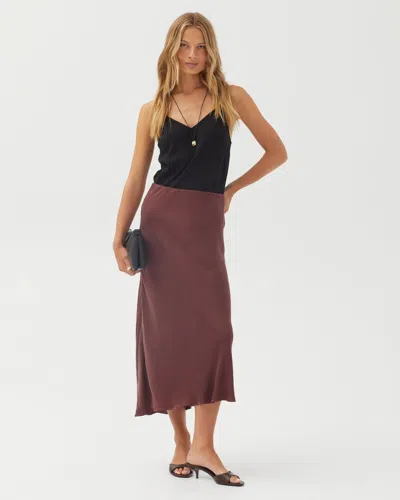 Bella Dahl Bias Maxi Skirt In Brown