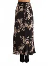 Bella Dahl Bias Maxi Skirt With Tie In Ivory Floral Print