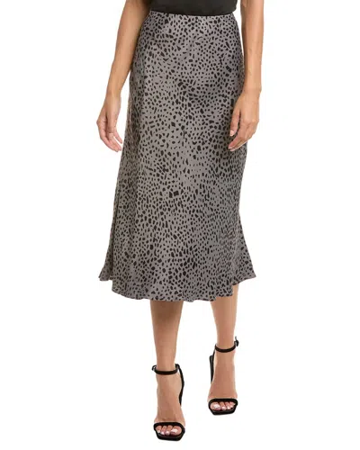 Bella Dahl Bias Midi Skirt In Gray