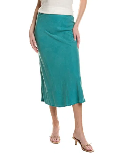 Bella Dahl Bias Midi Skirt In Green