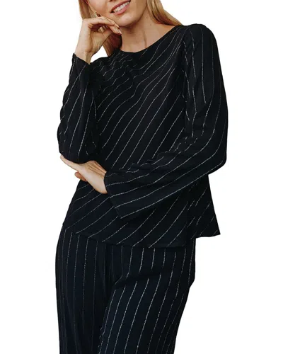 Bella Dahl Bias Top In Black