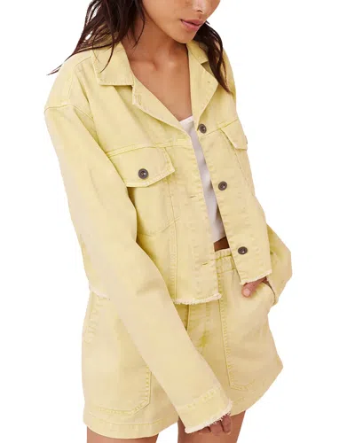 Bella Dahl Billie Cropped Jacket In Yellow