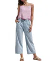 Bella Dahl Blakely Utility Wide Leg Crop Pant In Sun Faded Wash In Blue