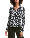 Bella Dahl Classic Button Down Blouse In Gray