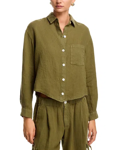 Bella Dahl Boxy Shirt In Green