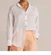 Bella Dahl Boyfriend Button Down Shirt In White In White