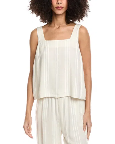 Bella Dahl Button Back Linen-blend Tank In White