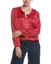 Bella Dahl Button Down Blouse In Red