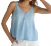 Bella Dahl Button Front Camisole In Light Wash Riviera