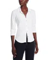 Bella Dahl Button Front Knit Top In White